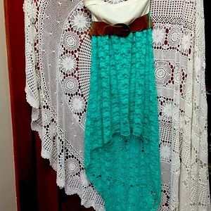 Rue21 strapless high low lace dress